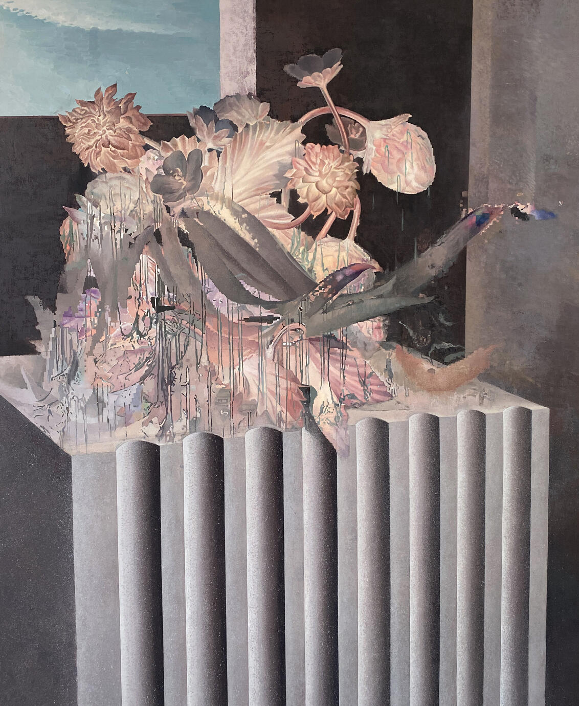 The Flowers — Oil painting on canvas, 150 × 130 cm, 2023