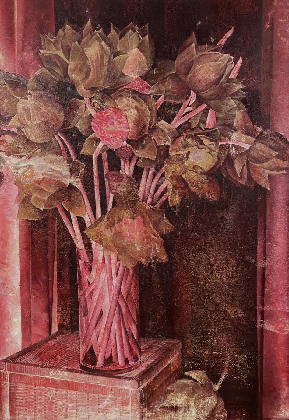The Flowers — Oil painting on canvas, 116 × 80 cm, 2023