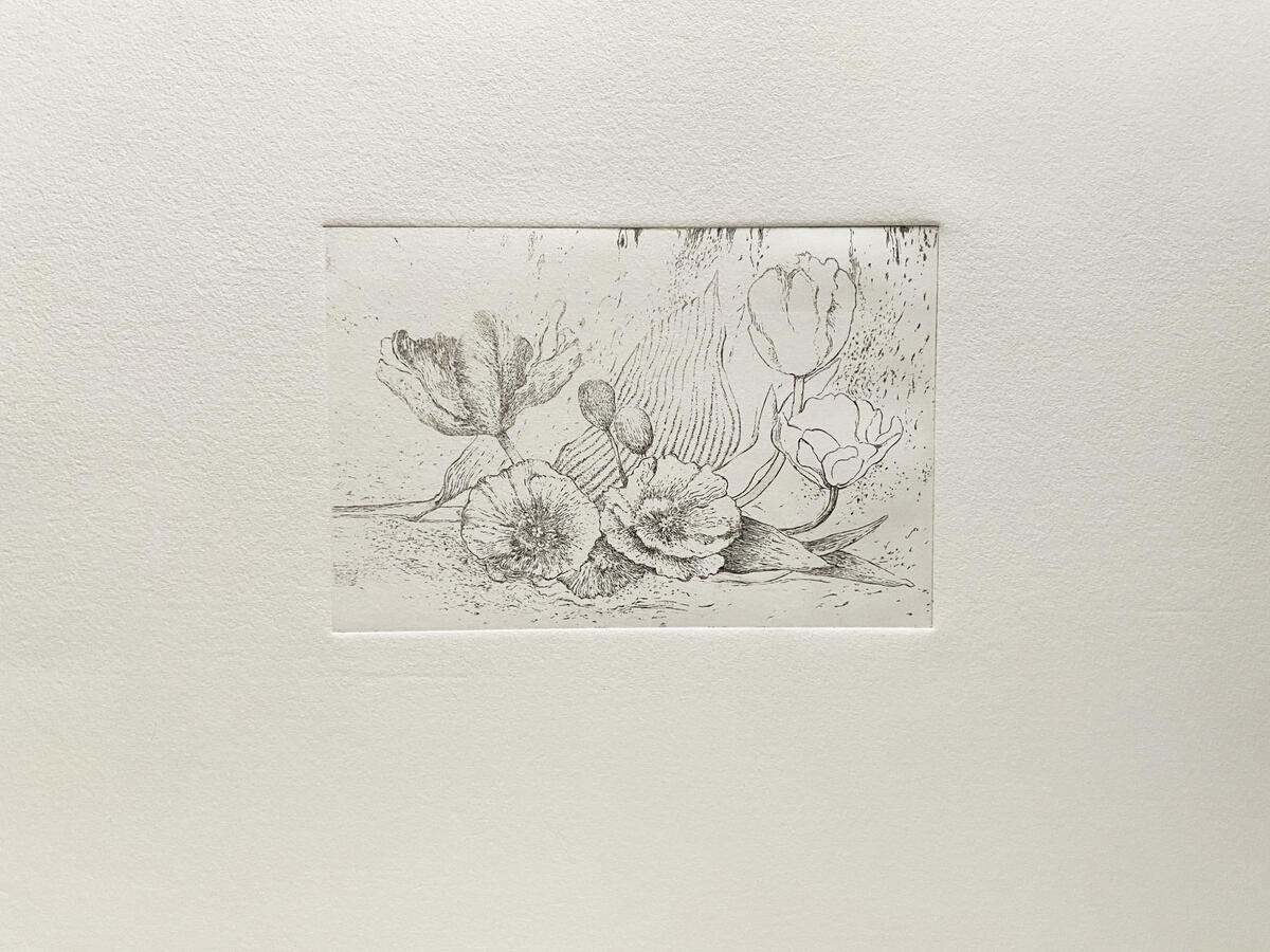 The Flowers — Gravure print, 10 × 15 cm, 2023