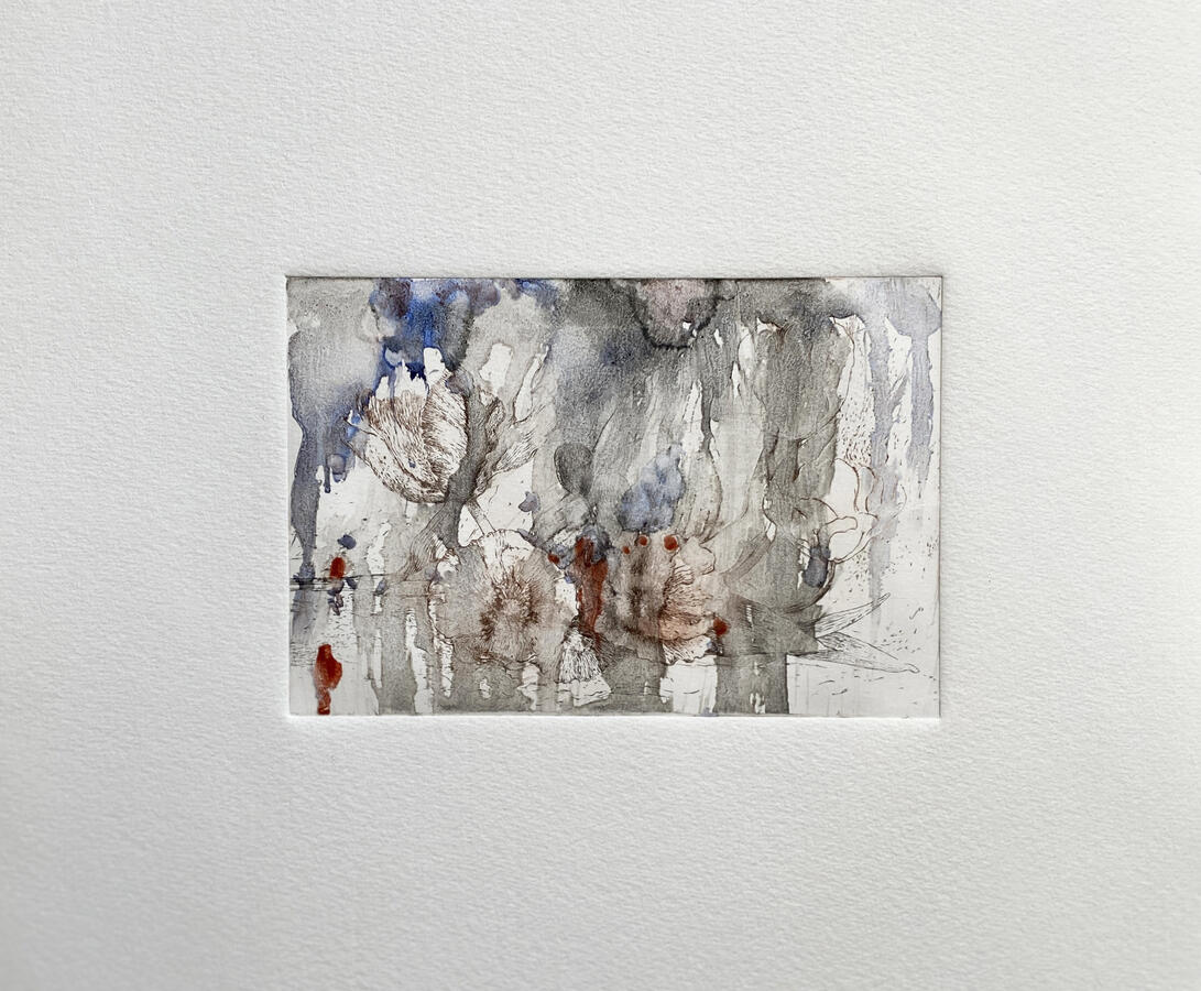 The Flowers — Gravure print, 10 × 15 cm, 2023
