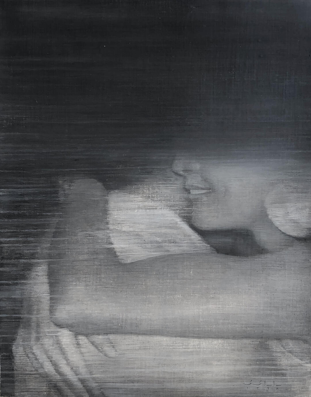 The Moments — Oil on paper, 20 × 30 cm, 2019