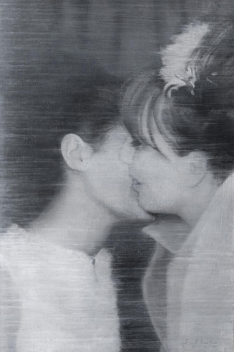 The Moments — Oil on paper, 24 × 16 cm, 2018