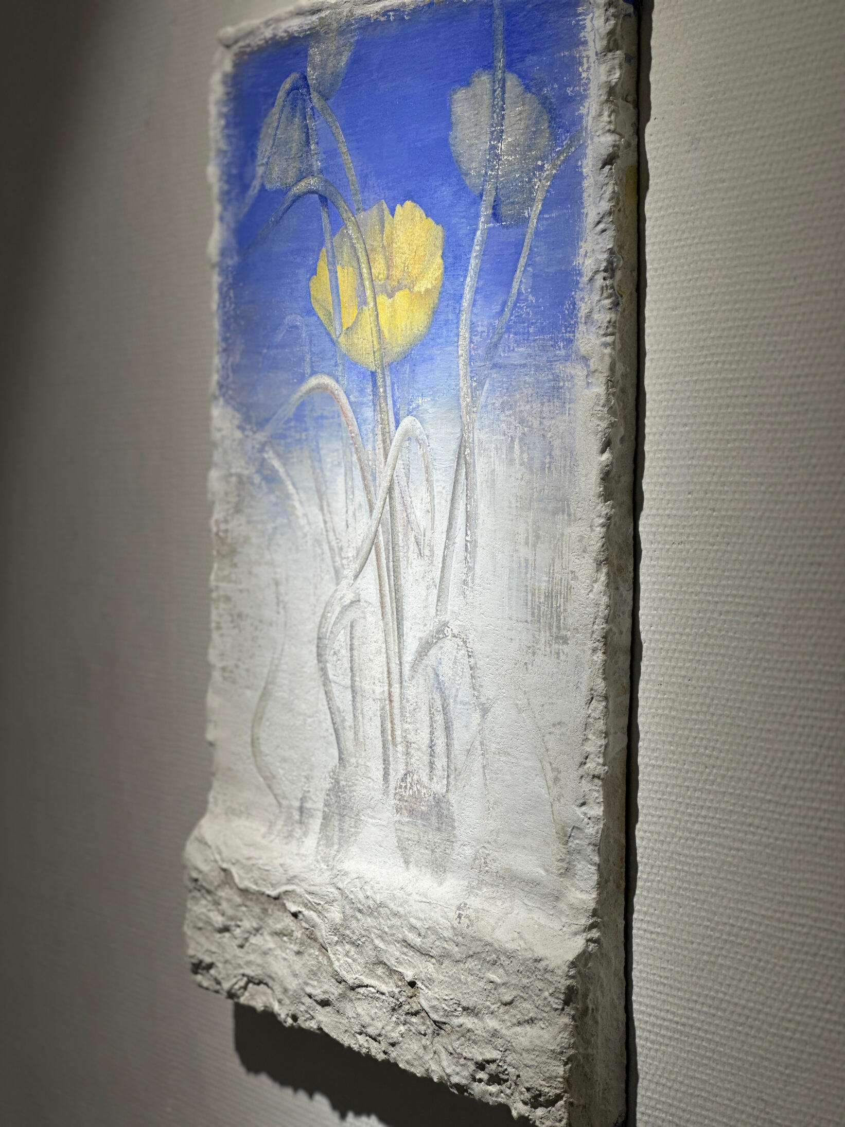 The Flowers — Fresco painting, 50 × 70 cm, 2025