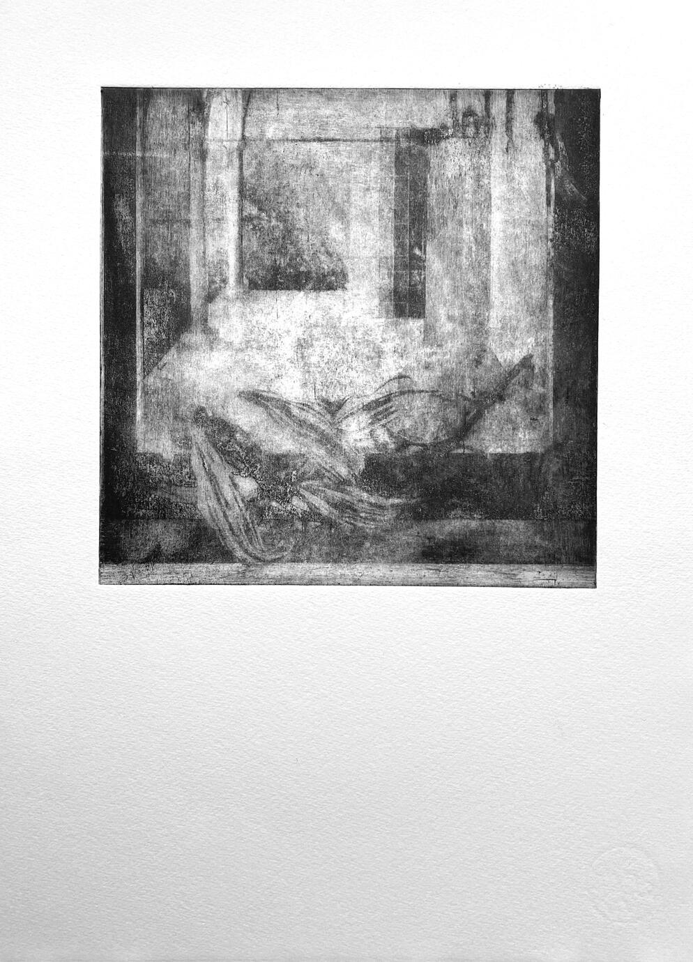 The Flowers — Gravure print, 20 × 20 cm, 2023